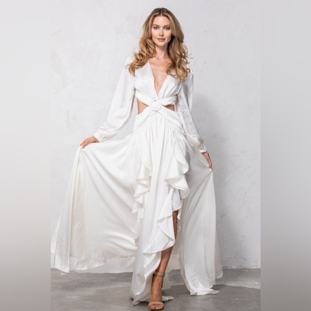 930. SATIN ELEGANCE DRESS
